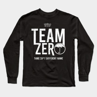 UMBRELLA ACADEMY 2: TEAM ZERO (BLACK BACKGROUND & GRUNGE) Long Sleeve T-Shirt